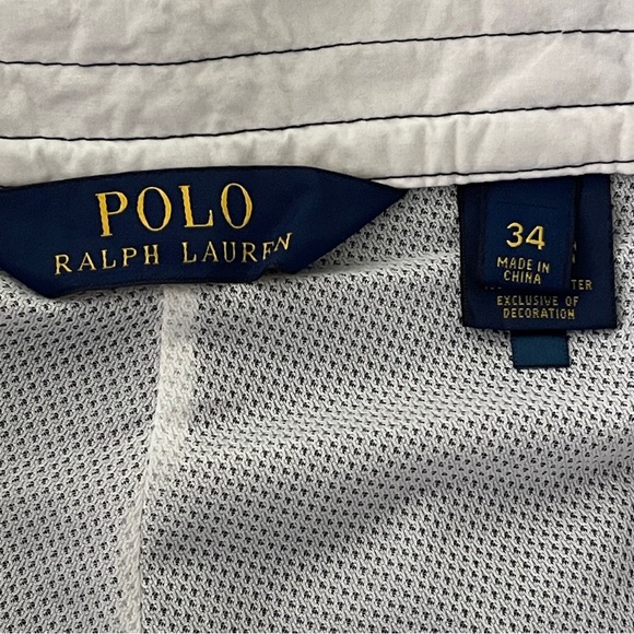 NWT Polo Ralph Lauren Football Swim Trunks Size 34” Navy Blue Mens 7” Inseam New - Picture 5 of 11